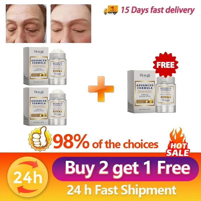 Retinol + Hyaluronic Acid Face Balm Stick – Anti-Wrinkle, Firming & Moisturizing Korean Skincare for Smooth, Plump, Youthful Skin