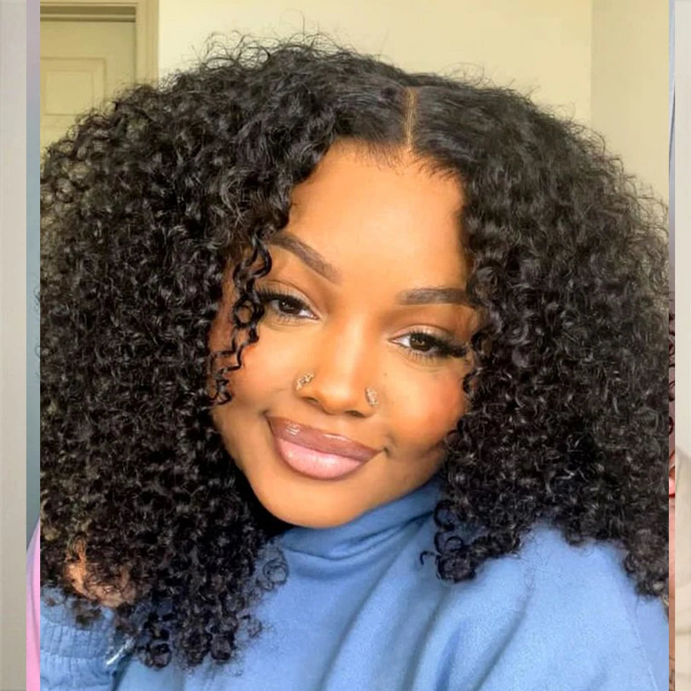 Raw Indian Afro Kinky Curly Human Hair Bundles 4B 4C Natural Virgin Curly 100% Soft Human Hair Weave Bundle Hair Extension Weft