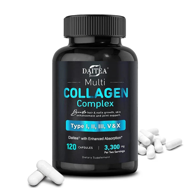 Collagen Complex 120 Capsules Hair, Nails, Skin Brightening, Joint Protection, Bone Health, Beauty & Health
