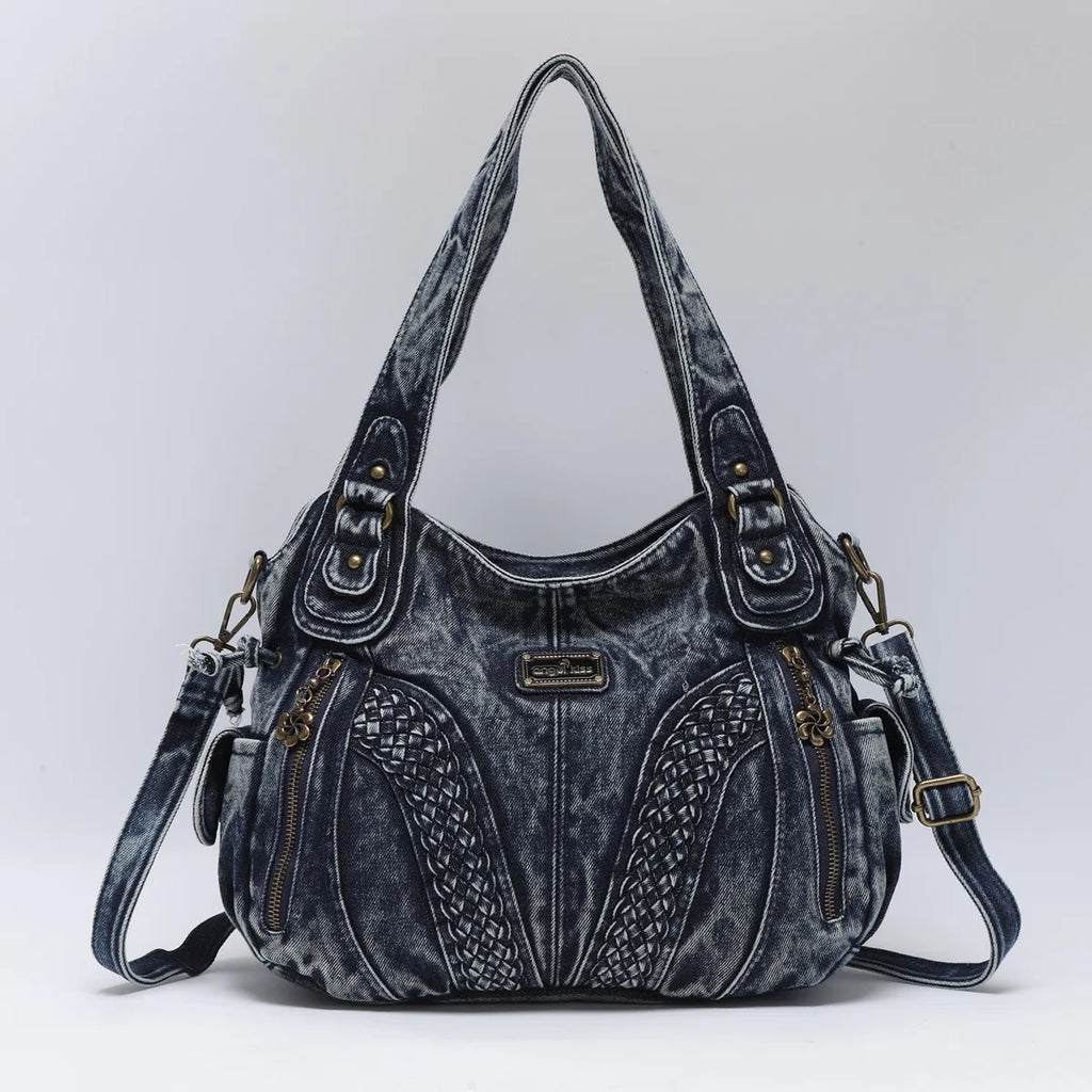 Angel kiss Women Handbags Satchel Top-handle Handbag 2023 PU Shoulder Bag Soft Dumpling Pack Multi-pockets Shoulder Purse Bags