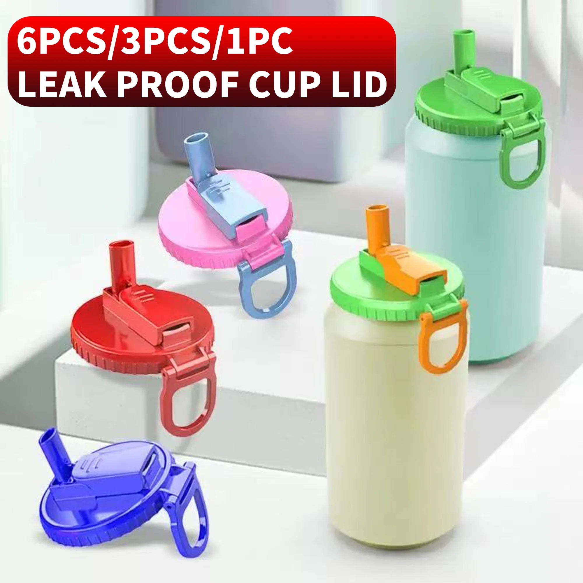 Silicone Straws Soda Can CoverReusable Can Lid, Airtight Plastic Cover for 12oz Soda Cans & Beer Cans, Leak-Proof Snap-On Seal,