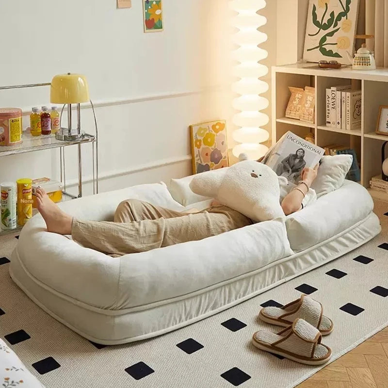 Human dog bed, lazy sofa, can lie down and sleep, internet celebrity tatami, foldable balcony, bedroom, small sofa,lounge chair