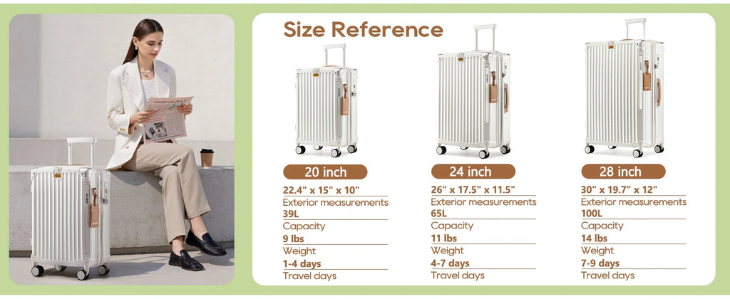 Joyway 20″ Expandable PP+ABS Carry-On | Cup Holder, USB Ports, TSA Lock & 360° Spinner Wheels