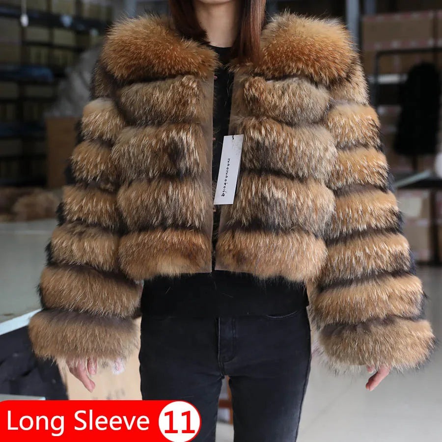 2025 MAOMAOKONG Natural Real Fox Fur Coat Women's Jackets Winter Furry Vest Luxury Beige Khaki Short Leather Female Clothing