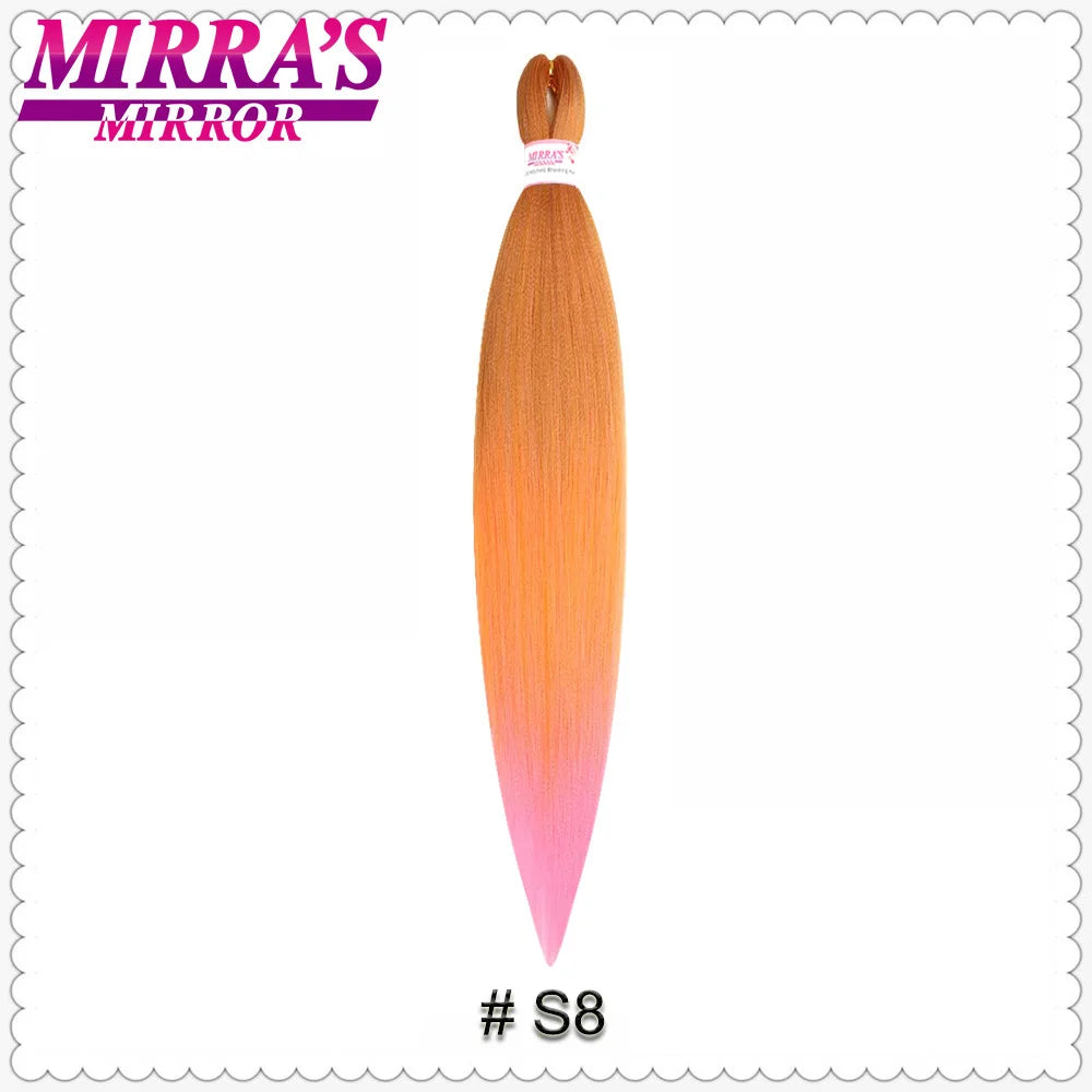 Corlorful Synthetic Jumbo Braids Hair Extensions 28 Inch Braiding Hair Pre Stretched Yellow Blue Green Red Pink Purple Braids