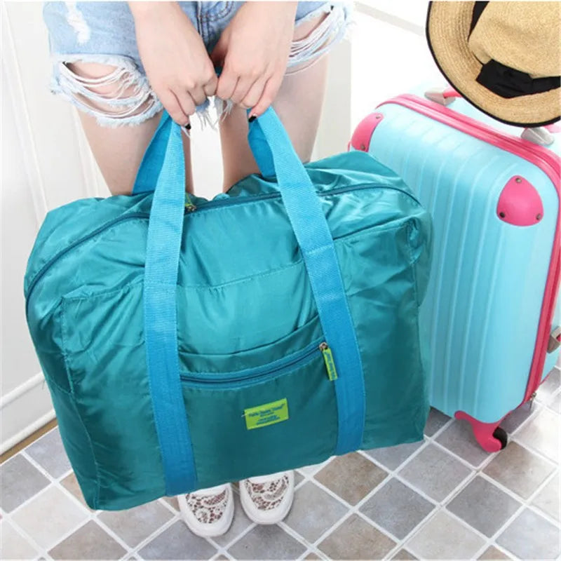 Foldable Travel Duffel Bag Lightweight Travel Bag for Women and Men Tote Carry On Luggage Bag Weekender Overnight Bag Move House