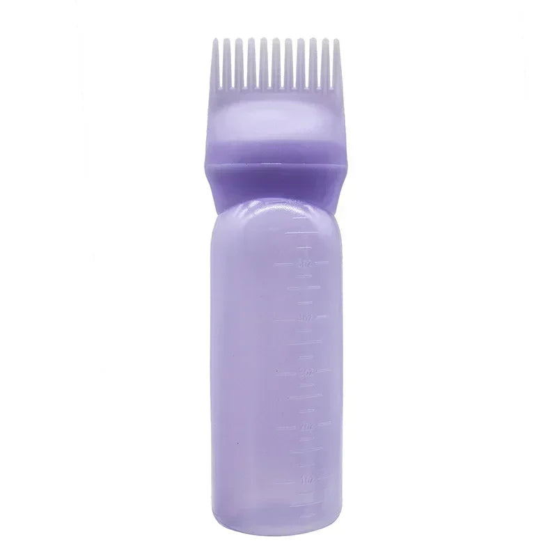 3 Color Oil Applicator Bottle For Hair Professional Hairdressing Dyeing Comb Bottles Barbershop Hairdresser Coloring Supplies
