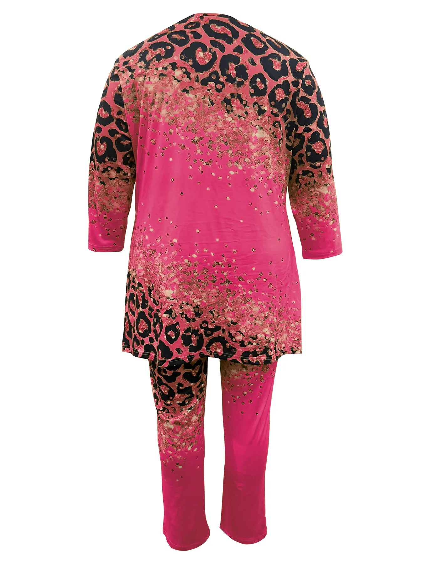 European and American fashion leisure vacation plus size women's suit shirt pants two-piece suit