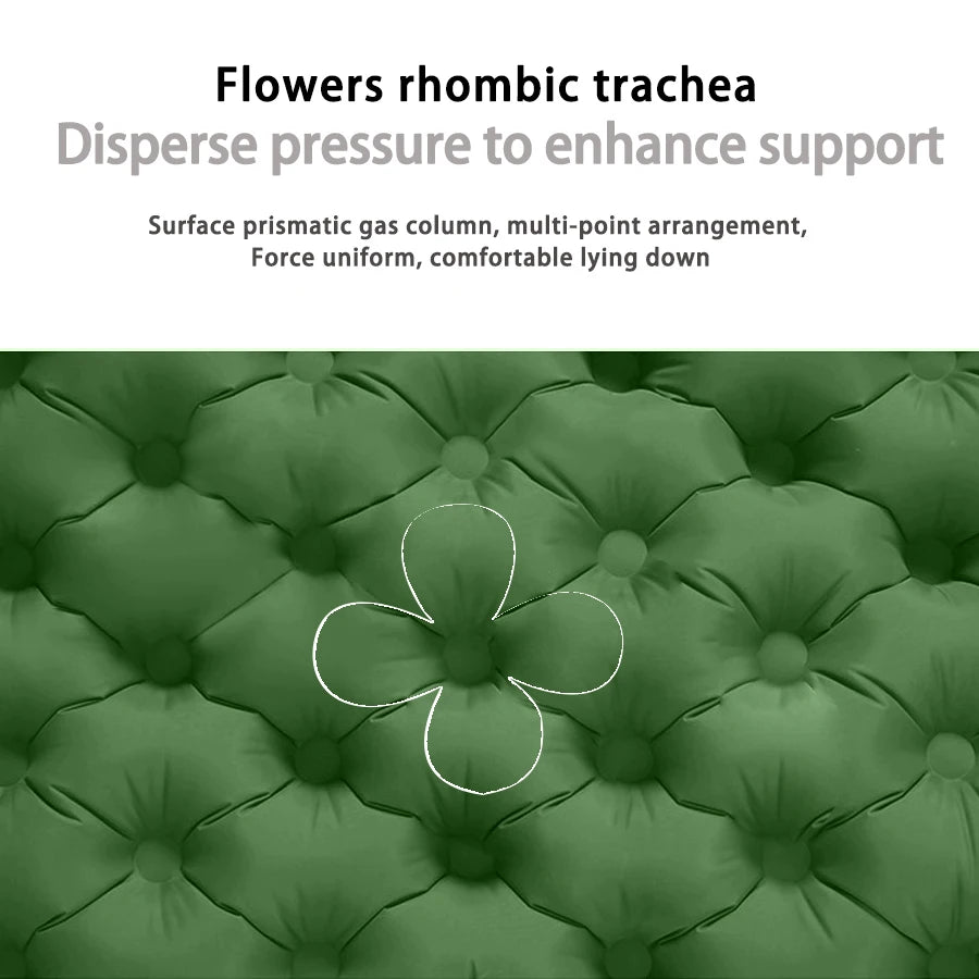 Hot Sale! 2025 Upgrade! Double Air Mattress Camping Blow Up Bed w/Built-in Pump Waterproof Portable Thickened for Outdoor Travel