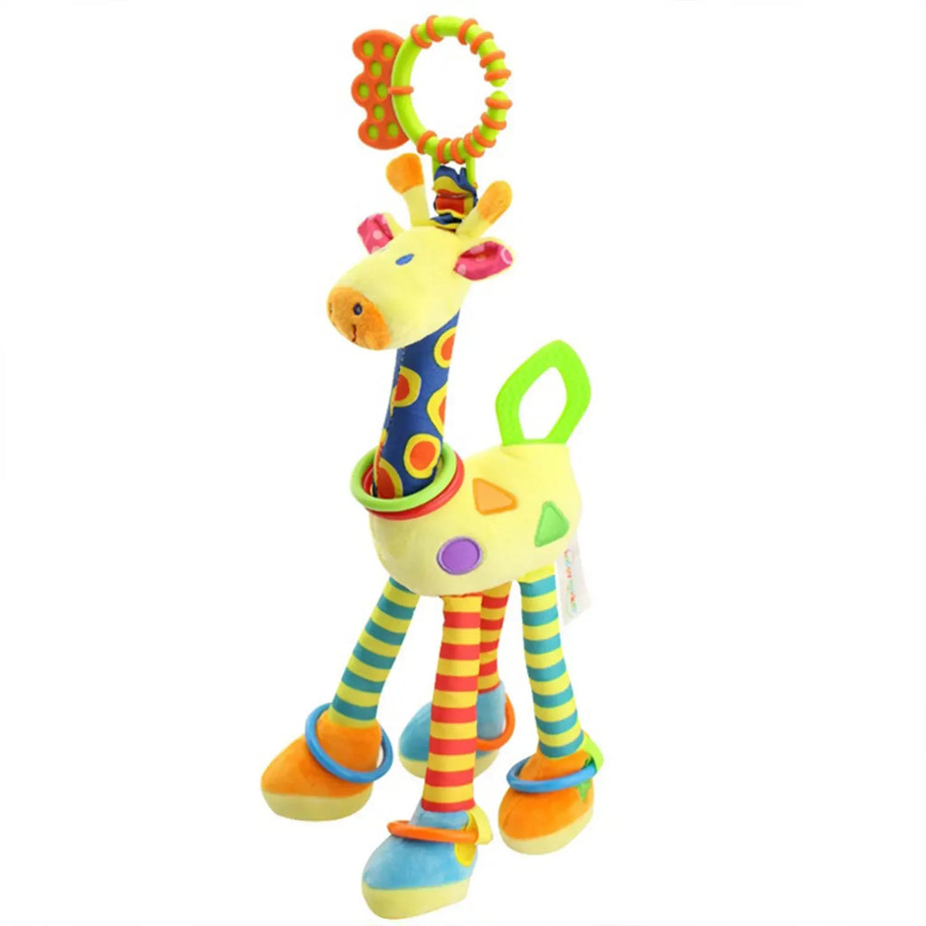 7Types Baby handheld toys rattle music Teether can bite Baby grip training Crib bell Stroller hanging bell Giraffe gift