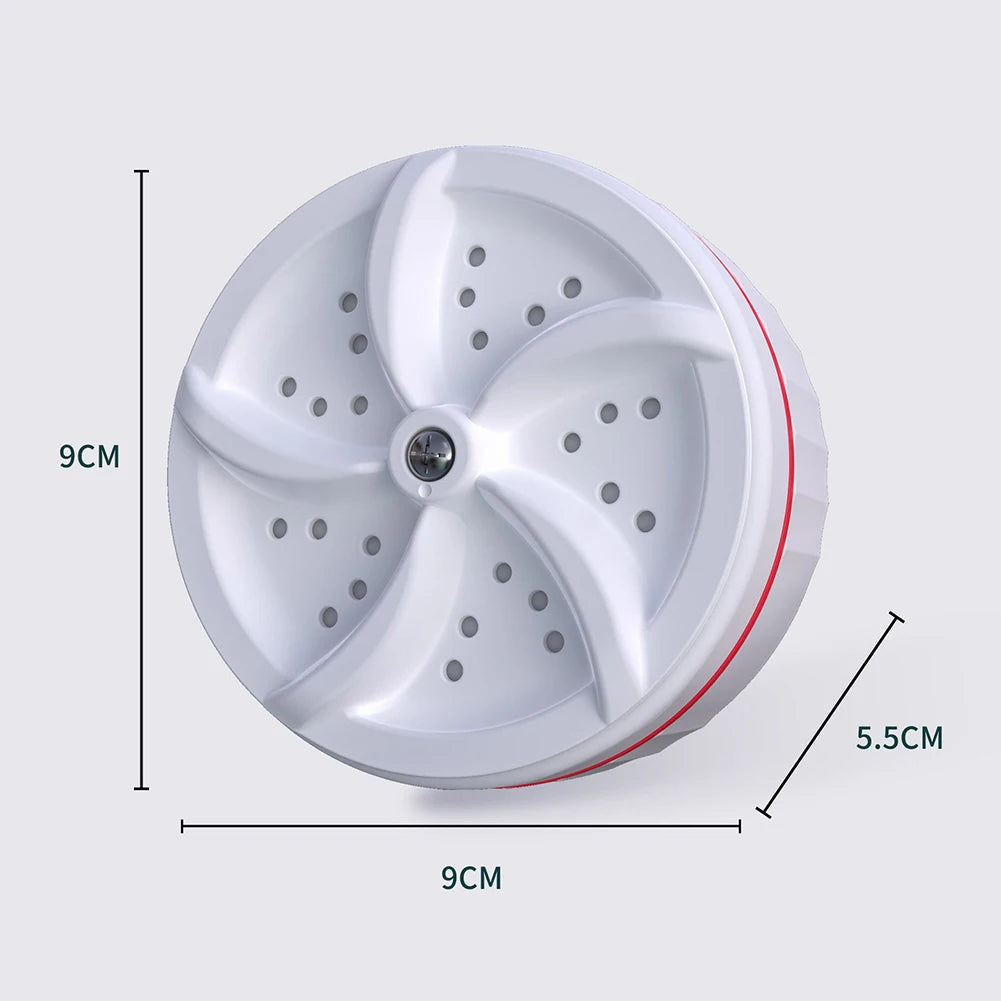 Portable Mini Washing Machine USB Powered Ultrasonic Washing Machine Removes Dirt Turbo Washing Machine Rotating for Home Travel