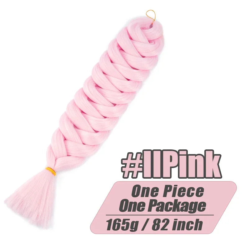 High-end Wigundle Kanekalon Crochet Hair Braiding Hair Extensions For Women Jumbo Braids Pre Stretched Synthetic Hair X pression