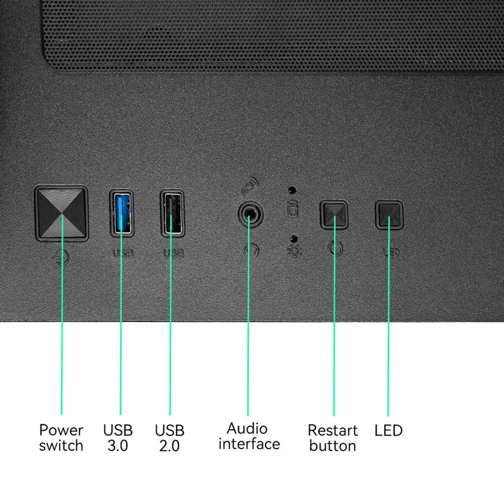YEAH MAGIC Gaming Desktop — Ryzen 5 5600GT, Radeon Graphics, 16GB DDR4 3200MHz, 1TB NVMe SSD, 7×ARGB Fans, Wi-Fi 6, Windows 11 Home