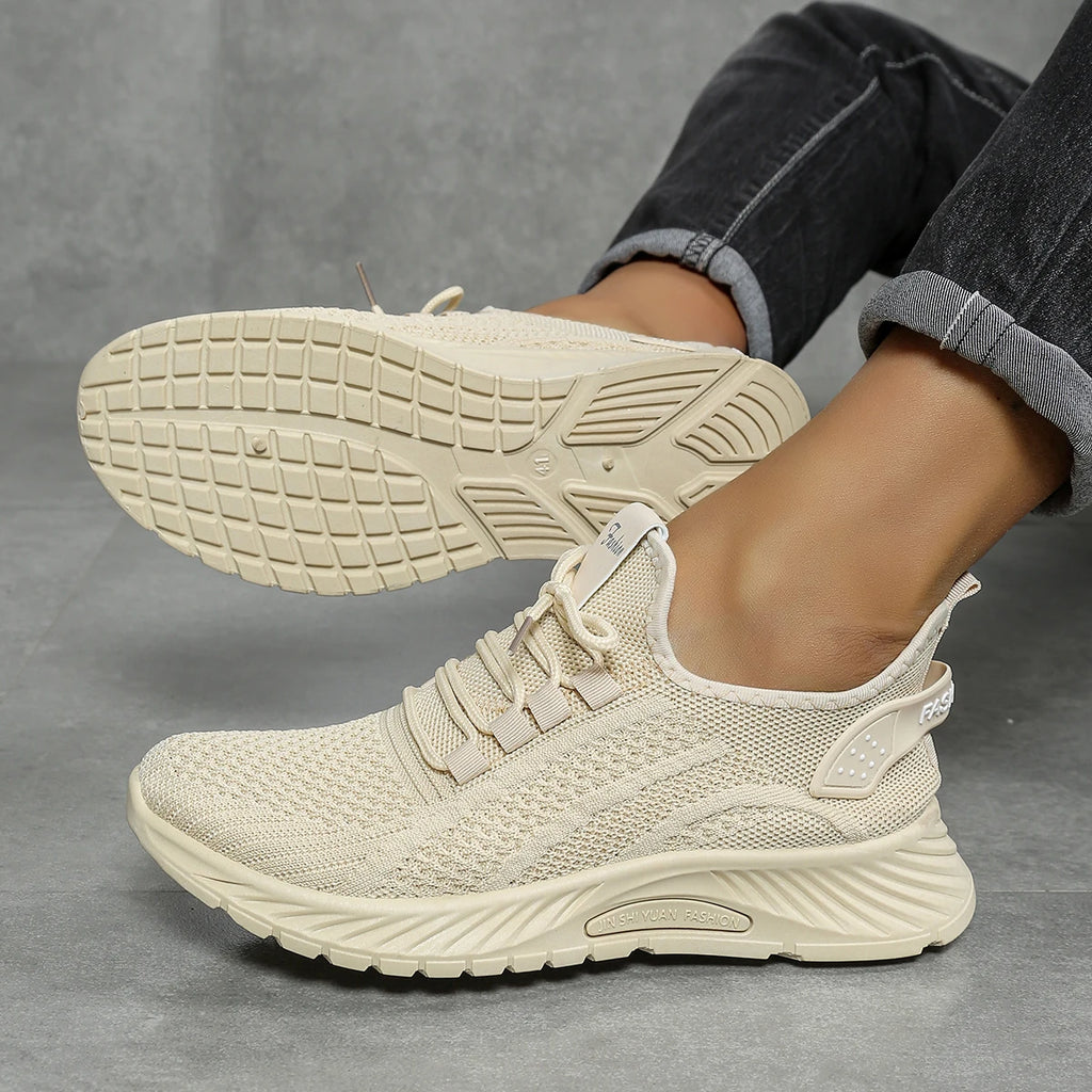 Women’s Casual Fly-Weaving Sneakers (SA1806) — Lightweight, Breathable Lace-Up | Fall 2025 Trend