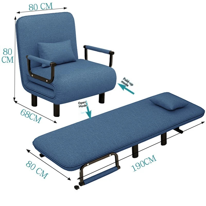 Modern folding sofa bed apartment small apartment simple single and double folding sofa with armrest