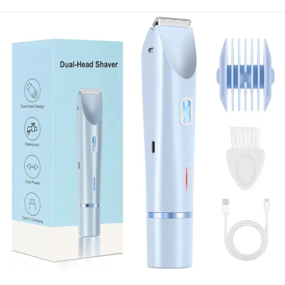 Electric Shaver for Women Electric Razor for Womens Bikini Legs Underarm Public Hairs Rechargeable Trimmer with Detachable Head