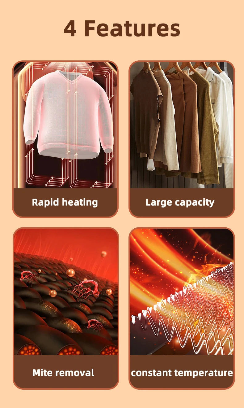 110V/220V Electric Clothes Dryer Laundry Multifunction Quickly Drying Clothes Shoes Warm air Clothes Dryer Heater Drying Machine