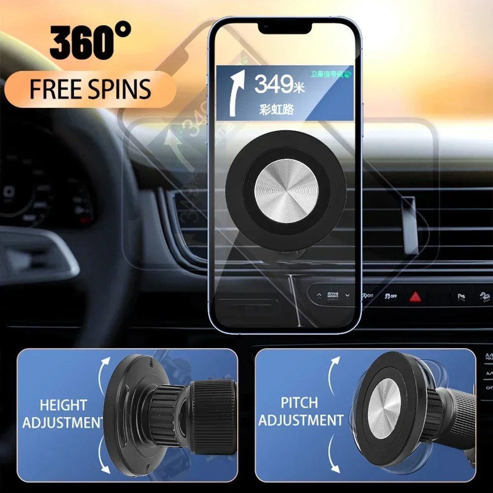 Universal 17mm Ball Head Base Magnet Brackets For MagSafe Car Mount Accessories Mini Magnetic Car Phone Holder Parts for iPhone