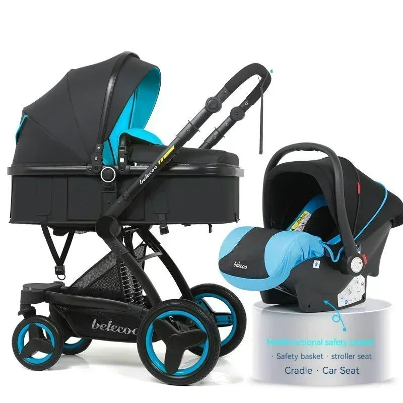 Baby Stroller 3 in 1 With Car Seat Baby Cart Foldable Baby Carriage Prams For Newborns Pram High quality waterproof strollers