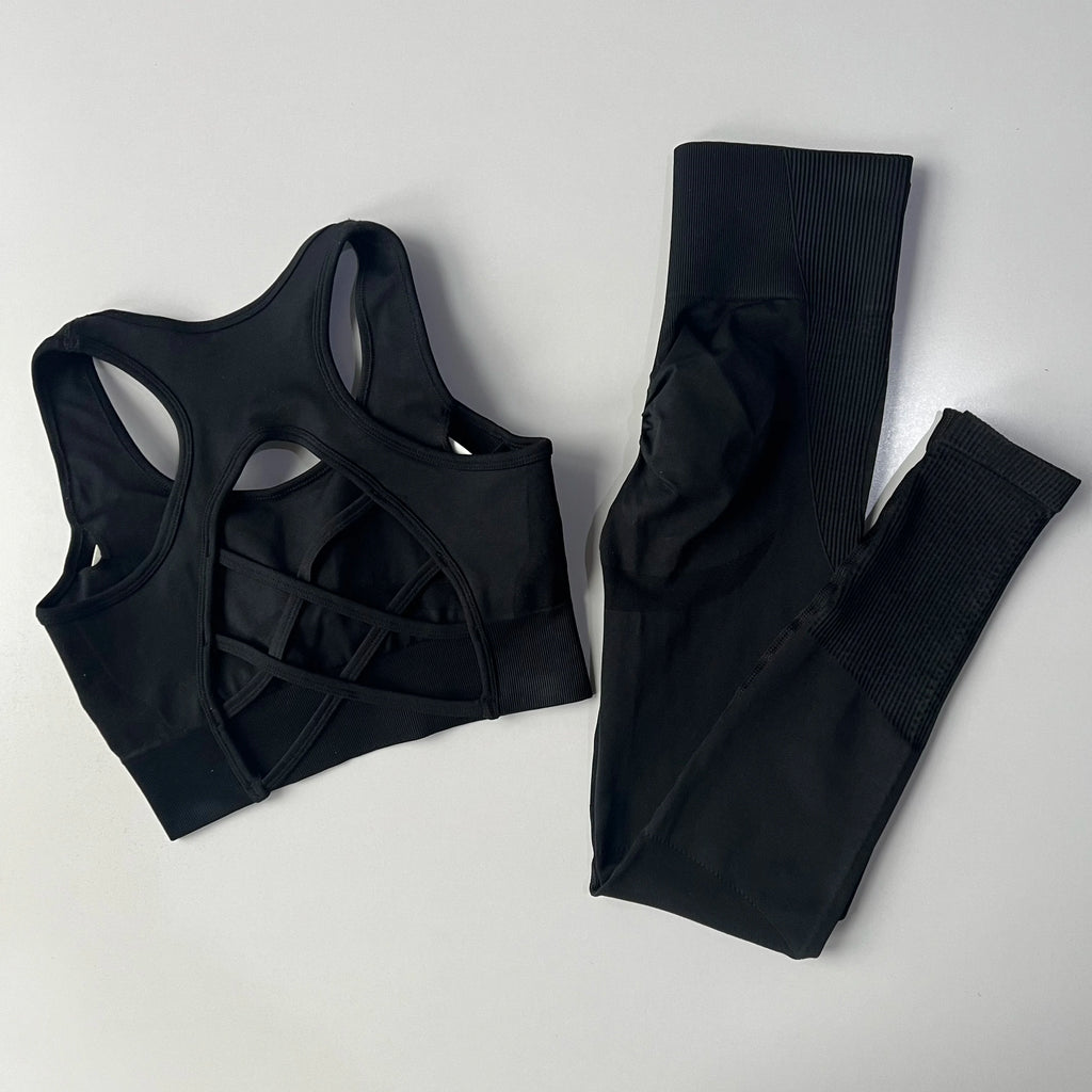 Peach Butt Lift Quick Dry Yoga Suit Set Fitness Pants High Waisted Leggings with Sports Bras Peach Butt Lift Lift Fitness Set