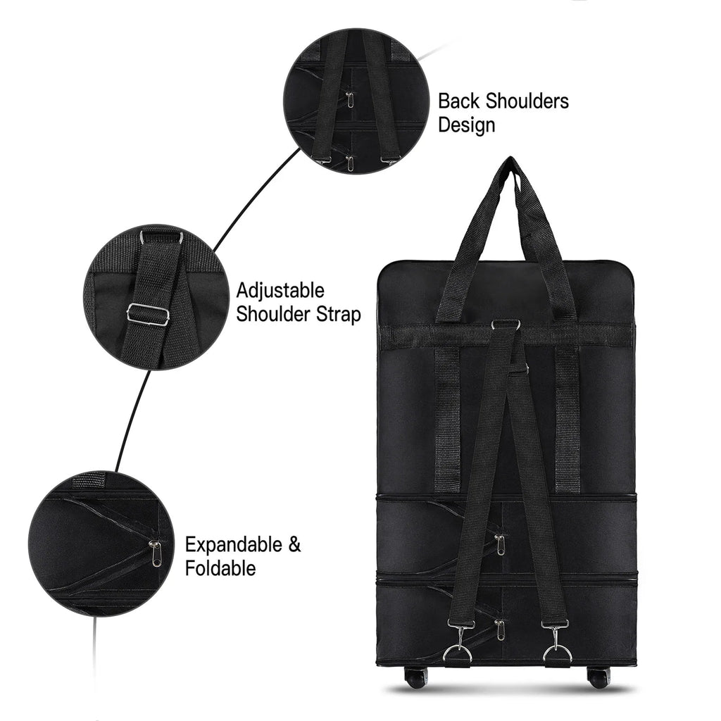 Expandable Foldable Suitcase Collapsible Rolling Travel Luggage Bag for Men Women rolling travel bag suitcase travel luggage bag