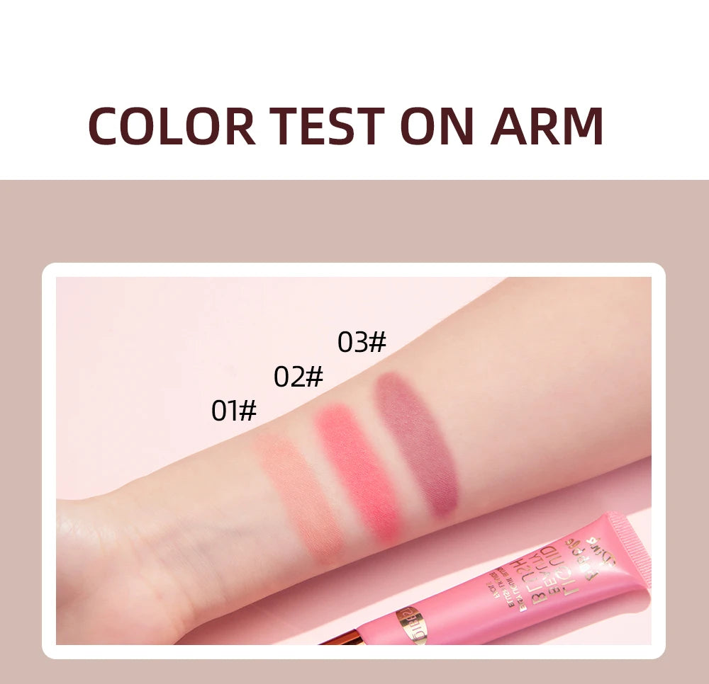 QIBEST Cushion-Applicator Liquid Blush (Waterproof, Soft-Matte)