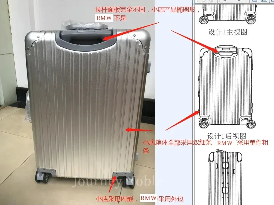 Top Quality Customization 100%  Aluminum-magnesium travel Boarding Rolling Luggage Perfect for Spinner brand Travel Suitcase