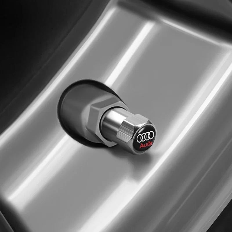 Metal Tire Valve Caps Set of 4 – Stem Covers for Audi Models