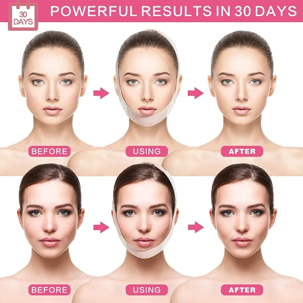 YS00135--Elastic face slim bandage v line facial shape woman chin belt facial care beauty tool
