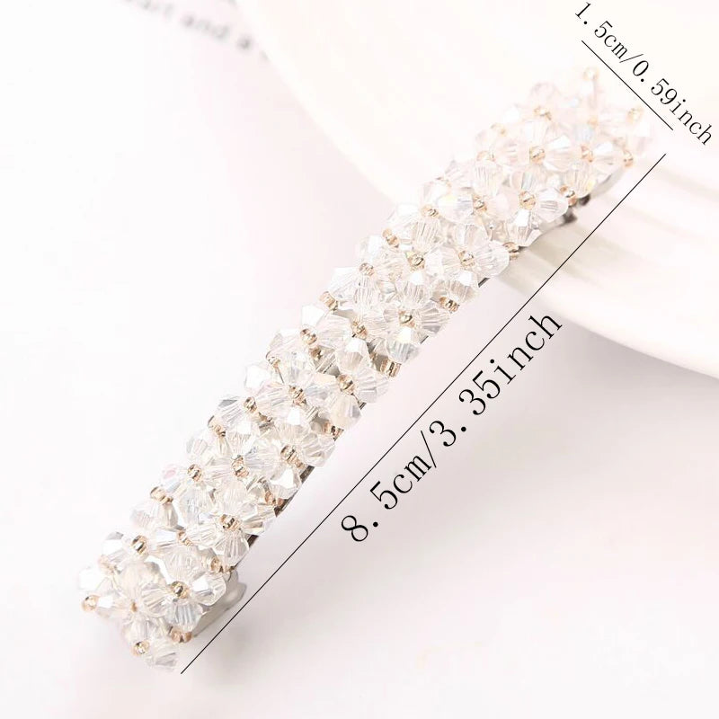 New Korean Elegant Hairpins Hairgrips Crystal Rhinestone Barrettes Hair Clips For Women Girls Hair Accessories