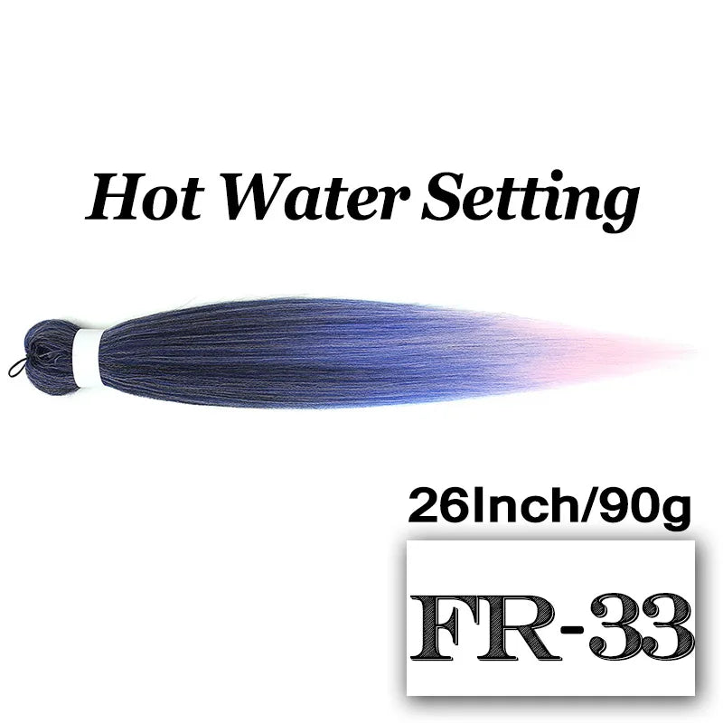 26" Easy Pre Stretched Braiding Hair Extensions 613 Blonde Jumbo Braids Synthetic Hair Bundles Yaki Straight Hair Crochet Braid