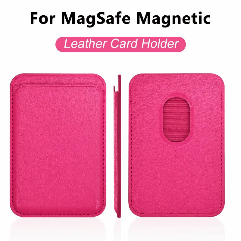 Luxury For Magsafe Magnetic Leather Wallet Case For iPhone 13 17 16 14 Pro Max 15Pro S25 Card Holder Phone Bag Cover Accessories