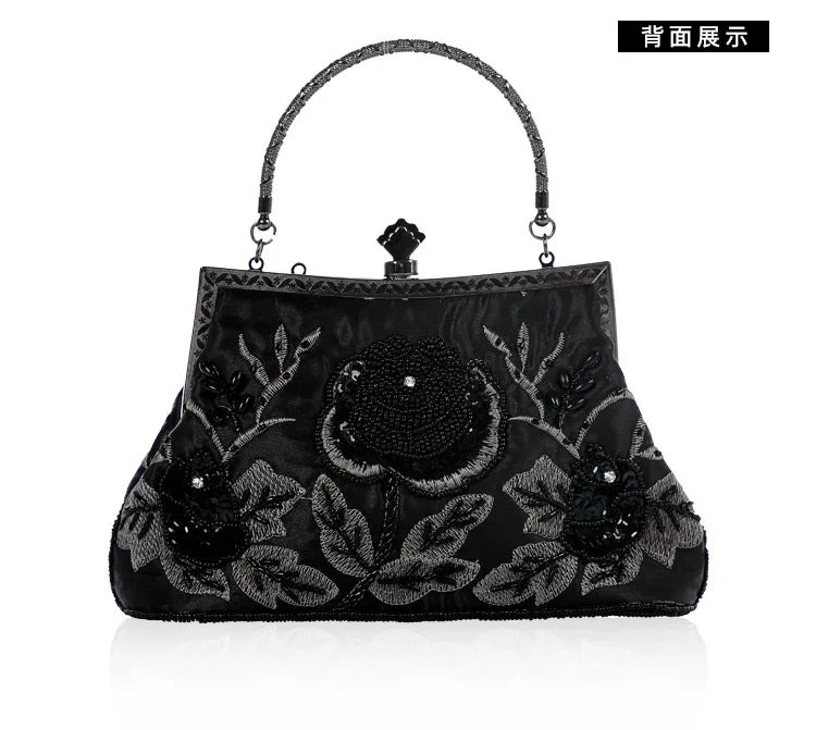 Retro Handmade Beaded Embroidered Dinner Bag Chic Festive Bride Bolsos Lujosos Marcas Famosas Luxury Designer Bags High Quality