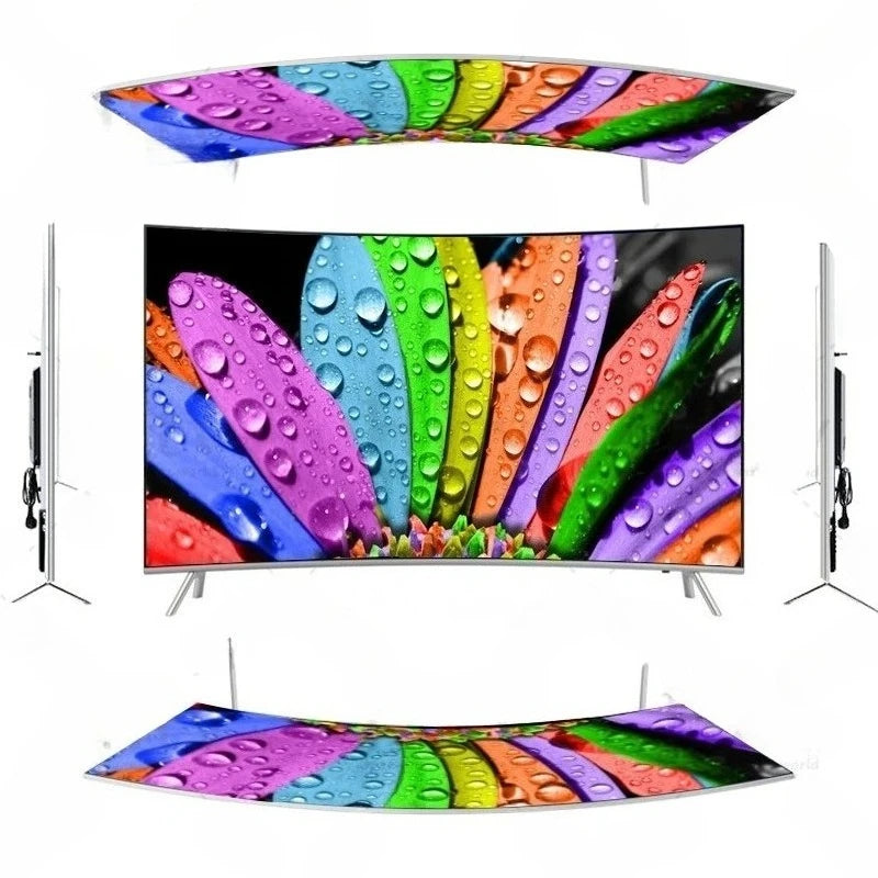 65 Inch Curved Smart Android TV, 4K Ultra HD LED Television with Ultra-Thin Bezel, Netflix YouTube Supported