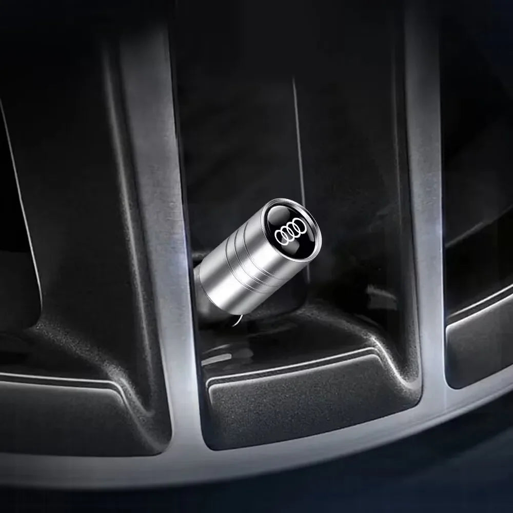 Metal Tire Valve Caps Set of 4 – Stem Covers for Audi Models