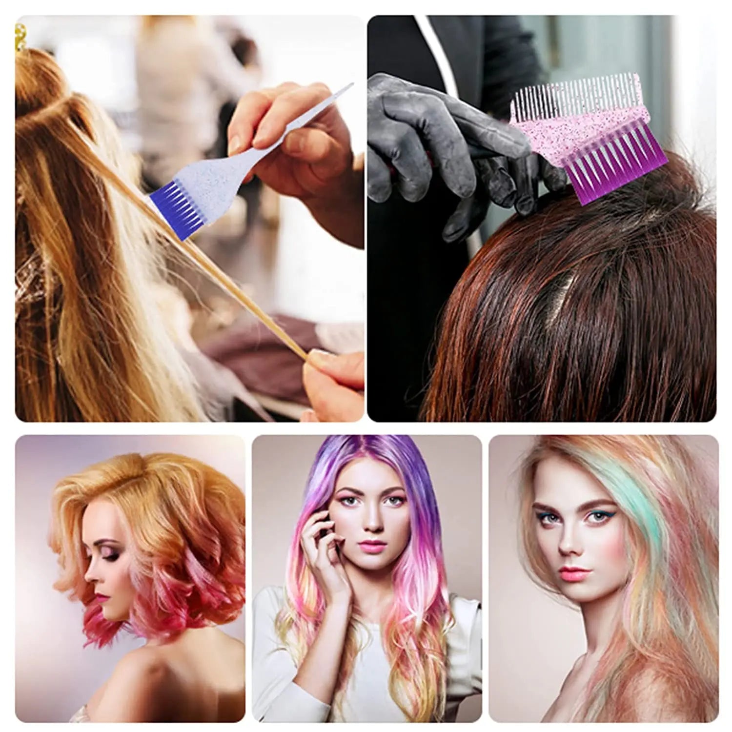 Professional Dye Hair Brush Salon Mini Non-slip Color Cream Brush Hair Coloring Brush Hair Dye Applicator Dust Brush