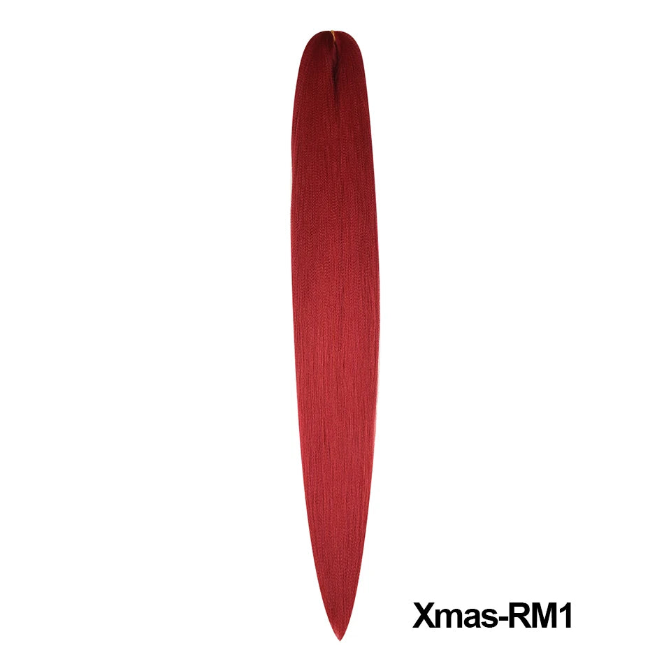 Miss Rola Synthetic New Christmas Colors Kanekalon HairJumbo Braid Yaki Straight Hair Extension Twist Braid Bulk Wholesale