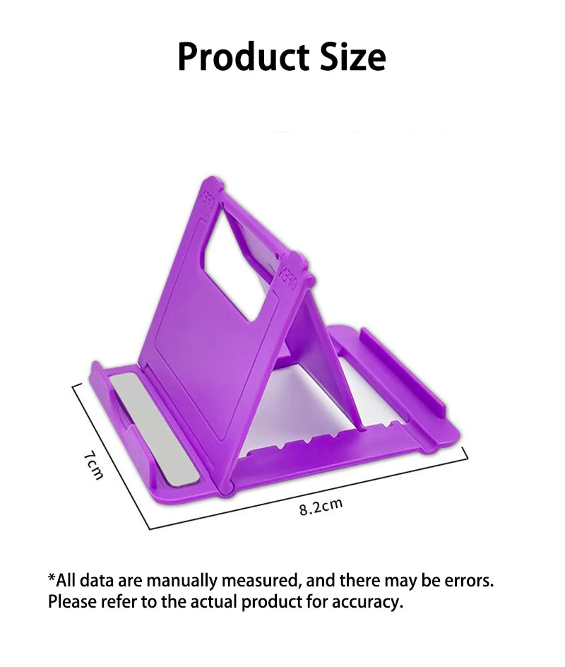Mini Adjustable Creative Portable Universal Folding Plastic Phone Holder Tablet Computer Stand For ipad iPhone Samsung Xiaomi