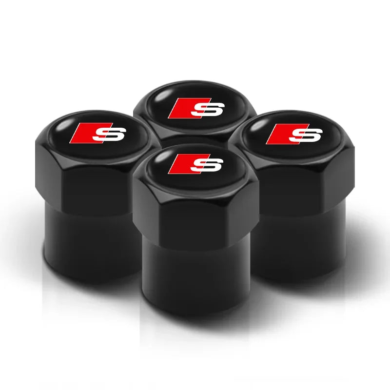 Metal Tire Valve Caps Set of 4 – Stem Covers for Audi Models