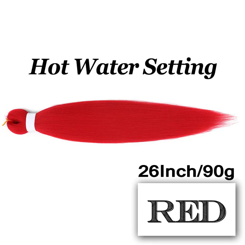 26" Easy Pre Stretched Braiding Hair Extensions 613 Blonde Jumbo Braids Synthetic Hair Bundles Yaki Straight Hair Crochet Braid