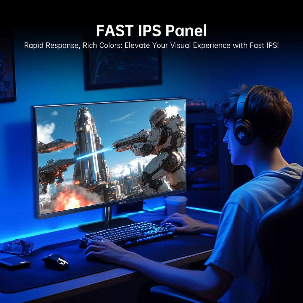 KTC 24" Fast IPS Gaming Monitor — FHD 1080p | 180/190Hz | 1ms GTG | AdaptiveSync