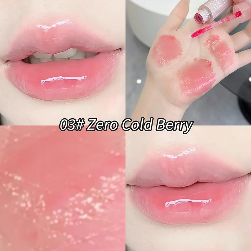 Water Sense Ice Translucent color Lip gloss Mirror water light toot lips appear tender pure water to hold makeup lip glaze
