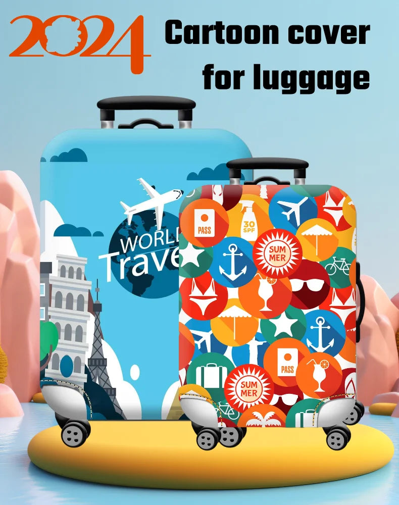 Luggage Cover Stretch Fabric Suitcase Protector Baggage Dust Case Cover Suitable for18-32 Inch Suitcase Case Travel Organizer