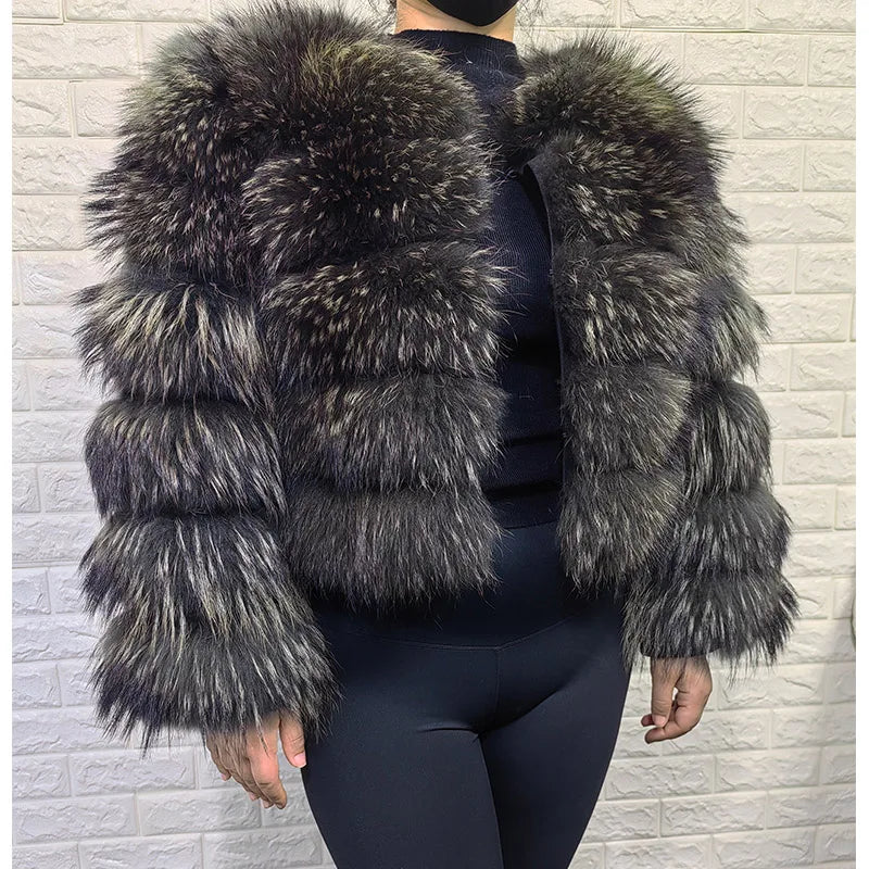 2025 MAOMAOKONG Natural Real Fox Fur Coat Women's Jackets Winter Furry Vest Luxury Beige Khaki Short Leather Female Clothing