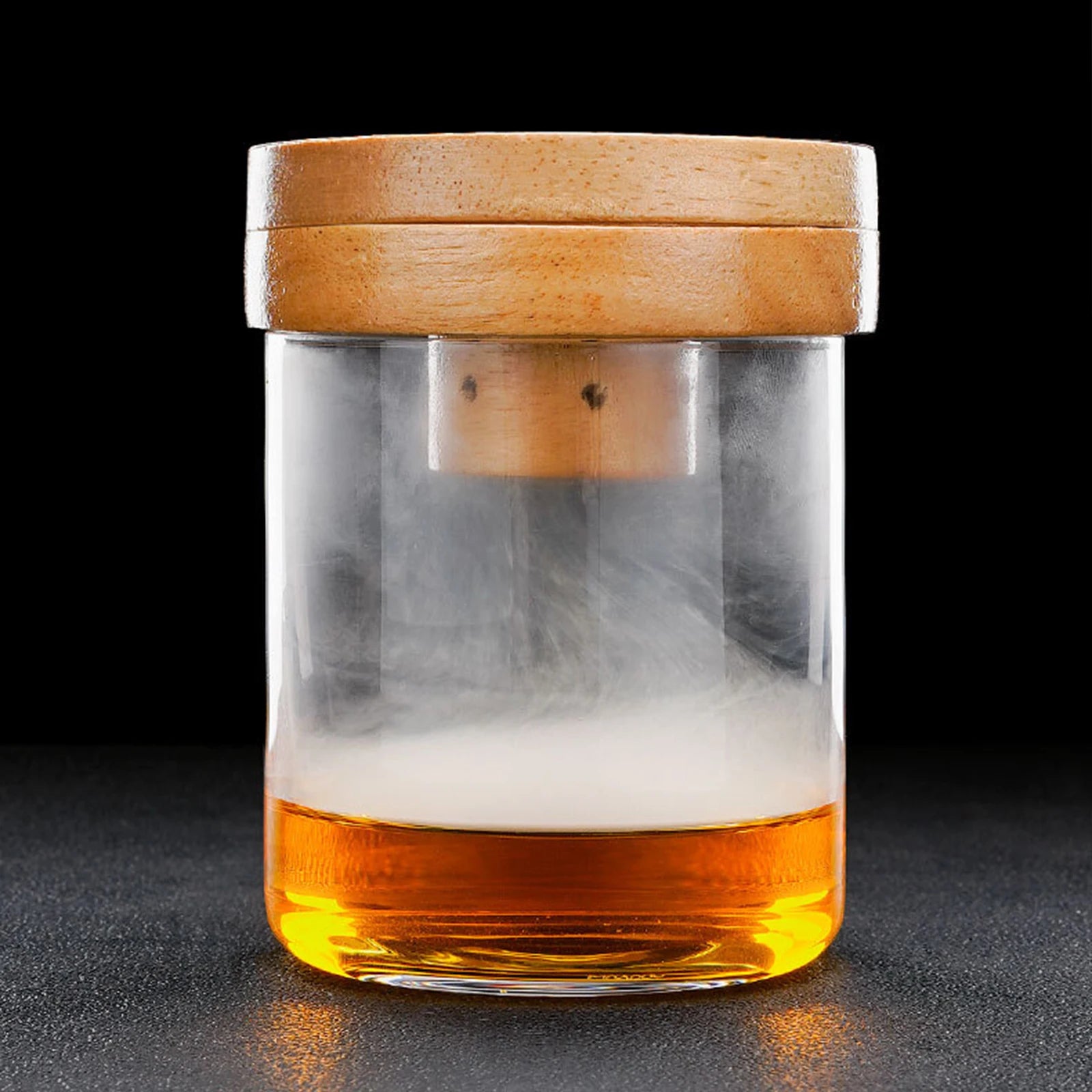 Glass Top Smoker Cocktail Smoker Kit With 4PCS Wood Chips Bartender Accessories For Whiskey Drinks Smoking Gift Kit for Men