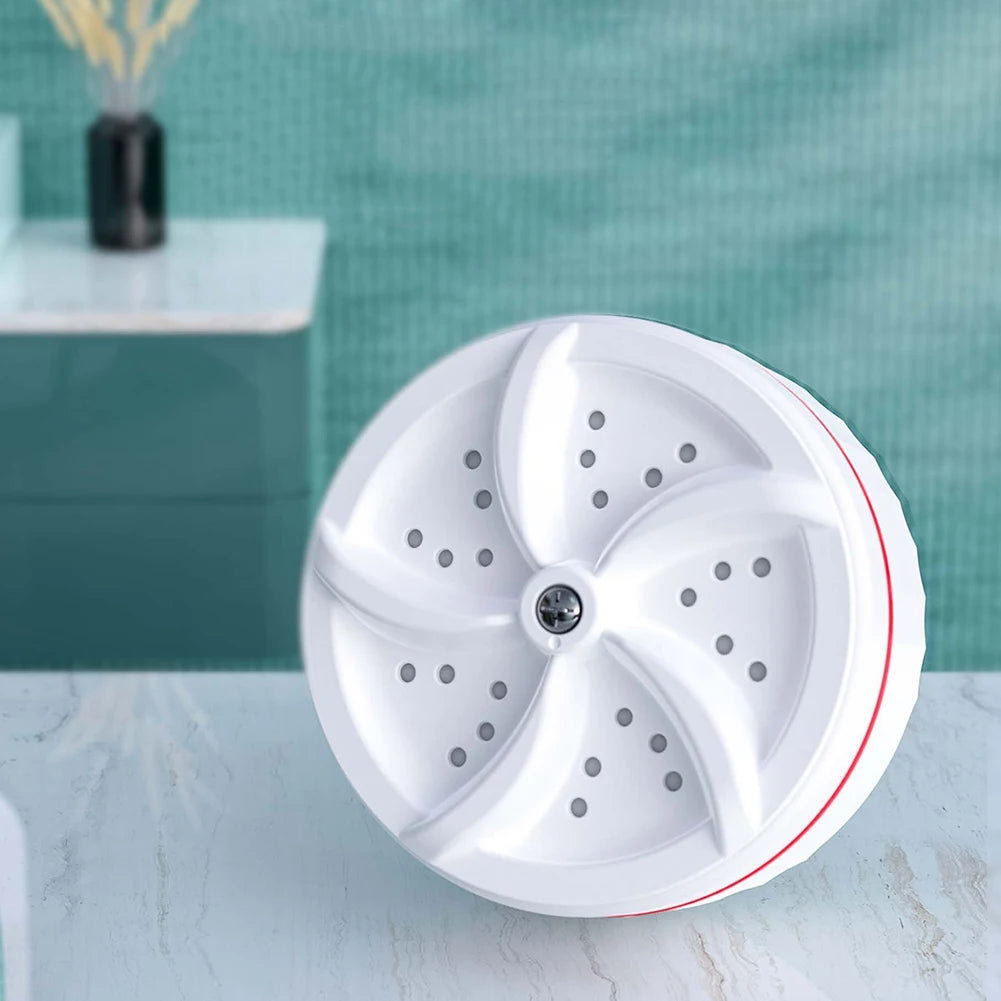 Portable Mini Washing Machine USB Powered Ultrasonic Washing Machine Removes Dirt Turbo Washing Machine Rotating for Home Travel
