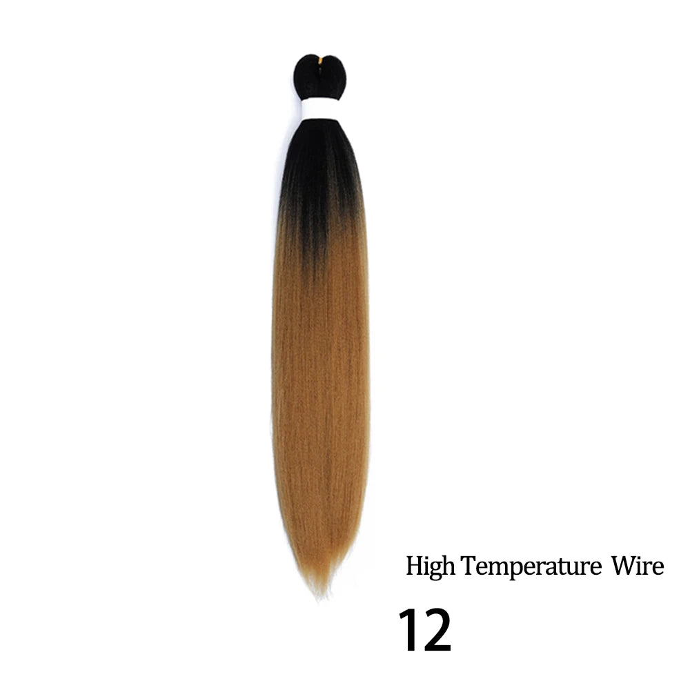 Chorliss Pre-Stretched Jumbo Braids — 24"/26" Synthetic Yaki Ombre (80–90 g, 105 Colors)