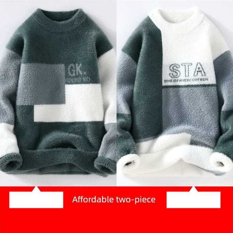 Teenager Half-High Collar Students Warm-Keeping Top Base Shirt