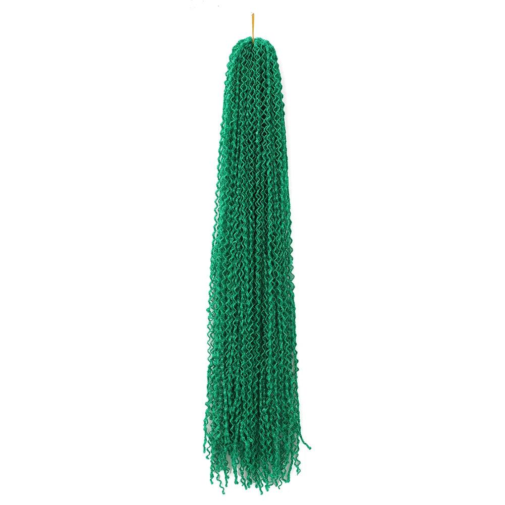 Zizi Braids Synthetic Crochet Hair Colored Box Braids Deep Wave Hair Long Senegalse Twist Braiding Hair Extensions