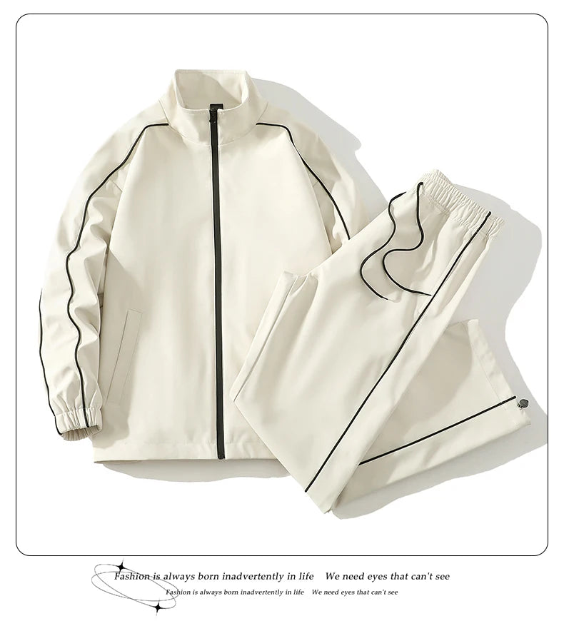 Men's Tracksuit Spring/autumn Man Two-piece Set Sweat Suit Overalls Korean Style Leisure Suit Plus Size Hoodies+Harem Pants